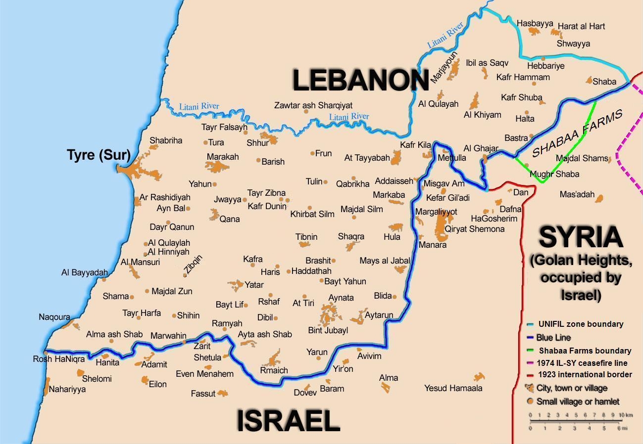 travel between israel and lebanon